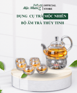 Dụng cụ trà Mộc Nhiên bộ ấm trà thủy tinh